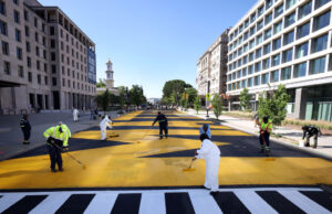 BLM Plaza In Washington DC Is Re-Painted