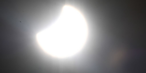 solar eclipse (Photo by ShadatiXinhua via Getty Images)