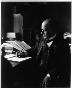 President William McKinley Working at Desk