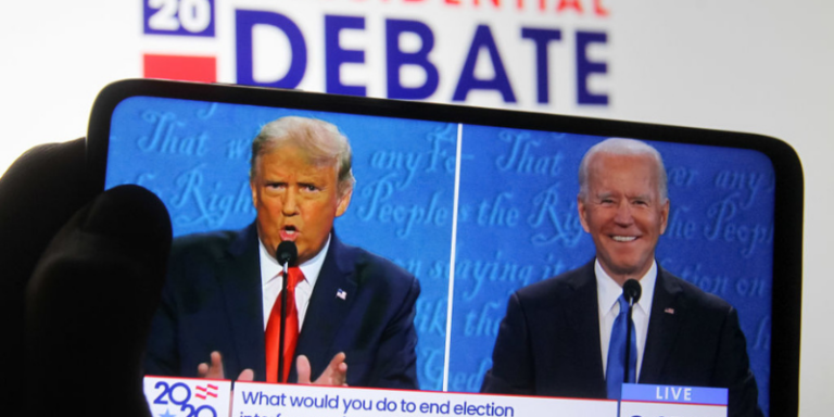 Joe Biden and Donald Trump debate (Photo Illustration by Pavlo ConcharSOPA ImagesLightRocket via Getty Images)