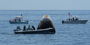 Dragon Capsule Returns To Earth From The International Space Station