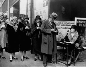 Women Collecting Signatures for Prohibition Reform