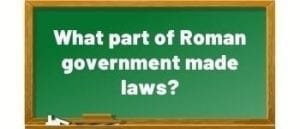 Question - Roman government