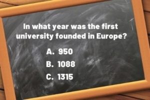 question - first university