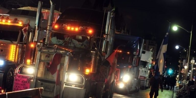 GettyImages-1238368184 Truckers Protest in Canada